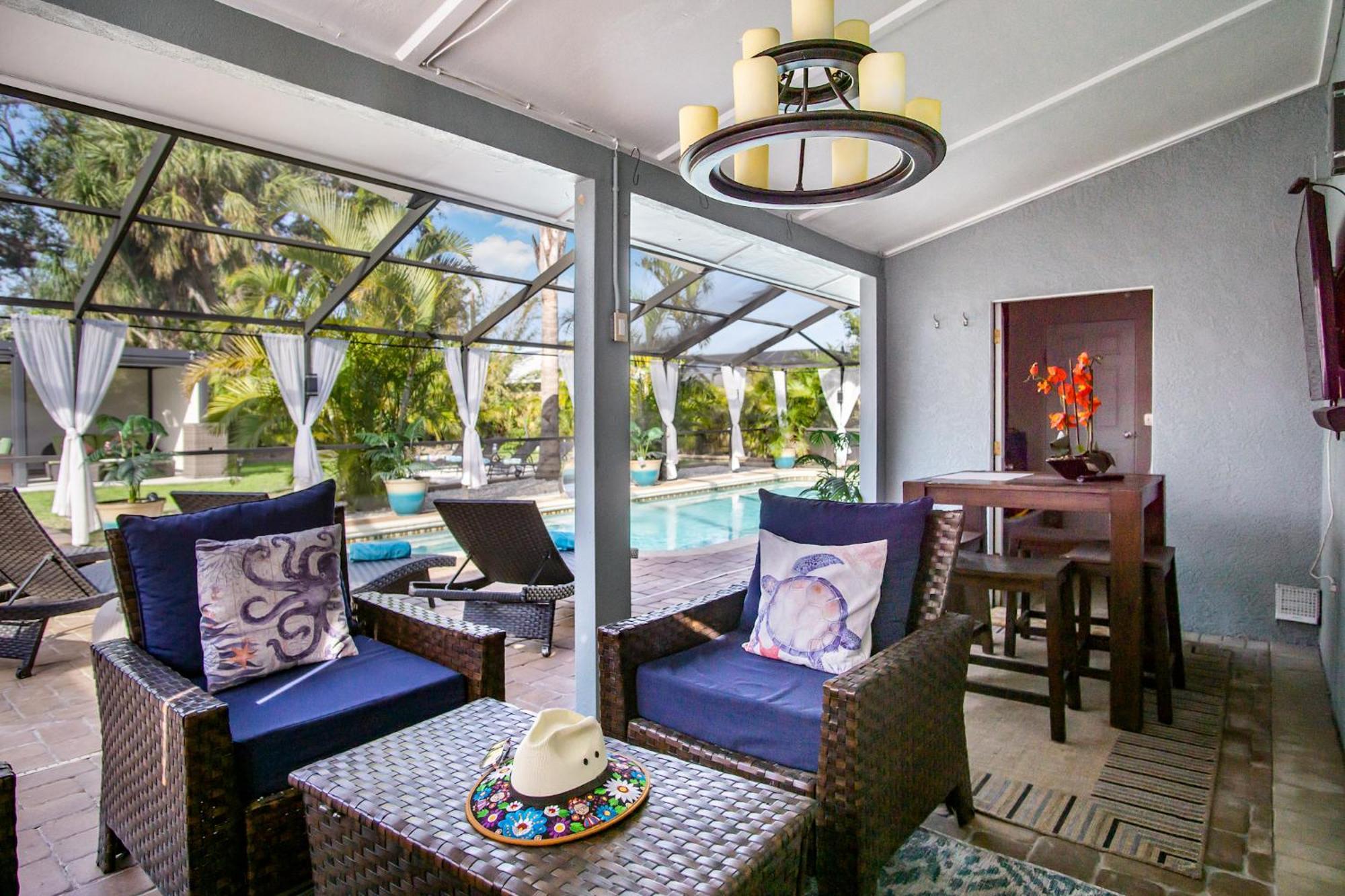 Апартаменти Luxury Zen Den With Heated Pool Just Off Siesta Key Сарасота Екстер'єр фото
