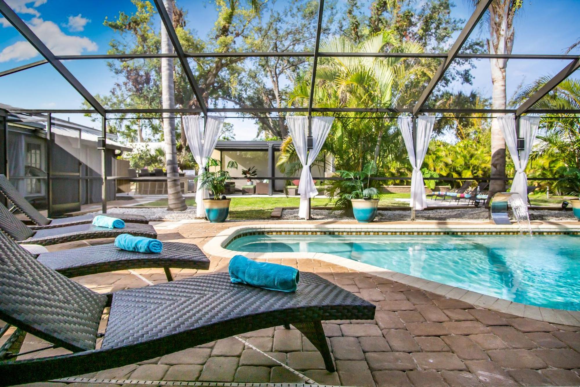 Апартаменти Luxury Zen Den With Heated Pool Just Off Siesta Key Сарасота Екстер'єр фото